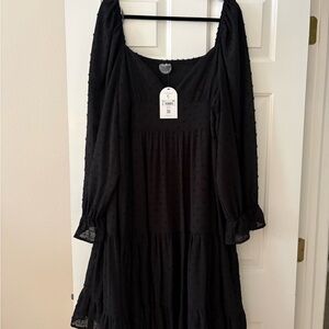 ARULA Black Long Sleeve Dress